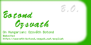 botond ozsvath business card