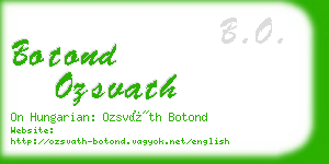 botond ozsvath business card